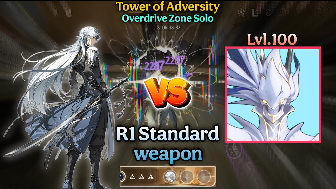 Calcharo R1 Lustrous Razor Solo Vs Overdrive Zone lvl.100 Crownless  [Wuthering Waves] MOBILE