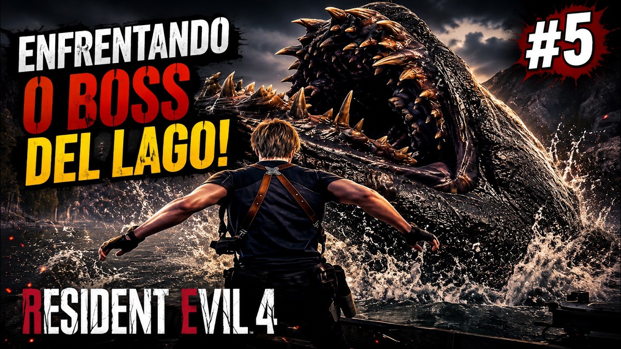 Resident Evil 4 Remake - Gameplay Completa: Enfrentando o Boss Del Lago