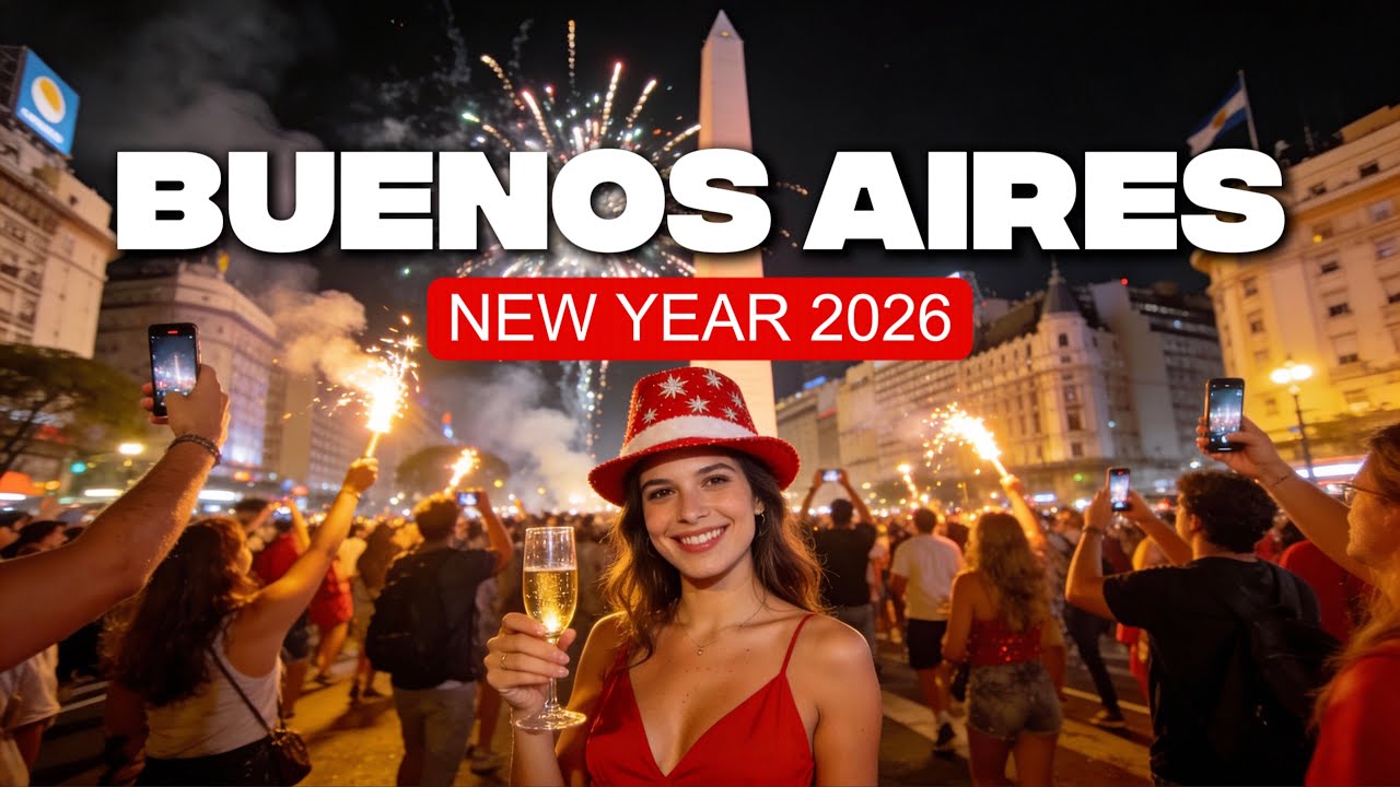 NEW YEAR 2026 IN BUENOS AIRES! 00:00 at the Obelisk 🎆