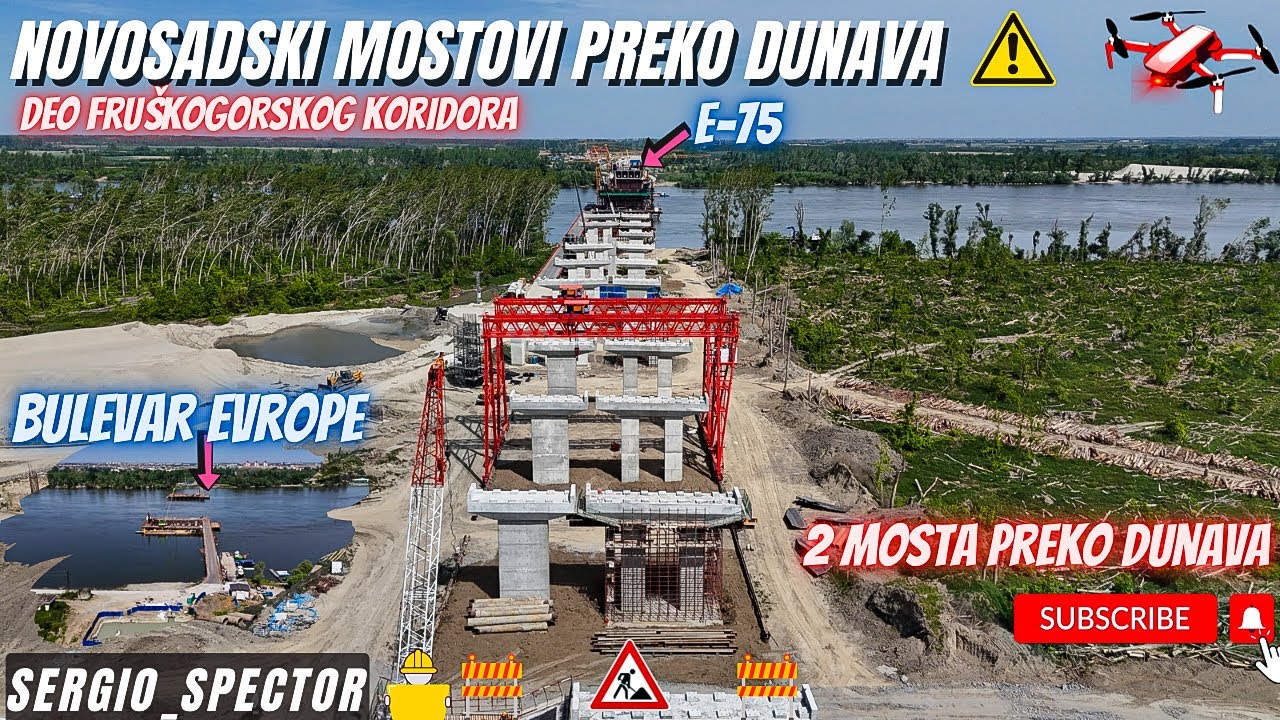 Fruškogorski koridor: 5. Novosadski most preko Dunava i Most preko Dunava do Bulevara Evrope dronom