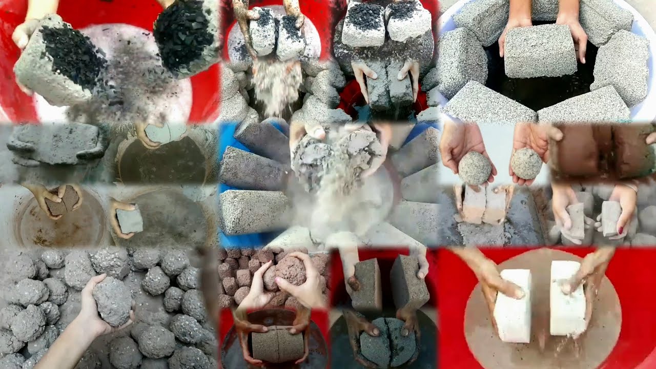 Nonstop 2x smashing whole crushing of textures dry water gritty soft and dusty🌪Satisfaction 💯😌/ASMR 
