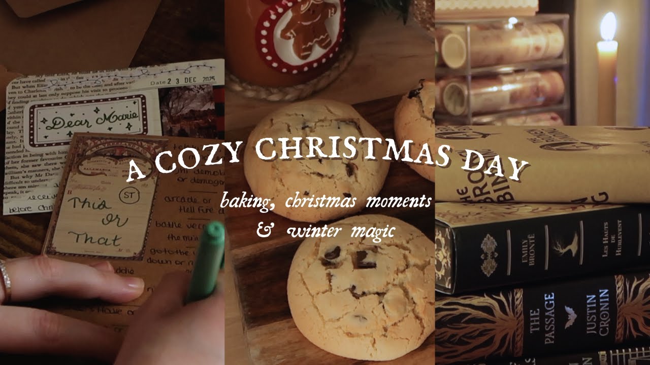 A cozy christmas day | baking, book haul & winter magic ✨🎄🎁