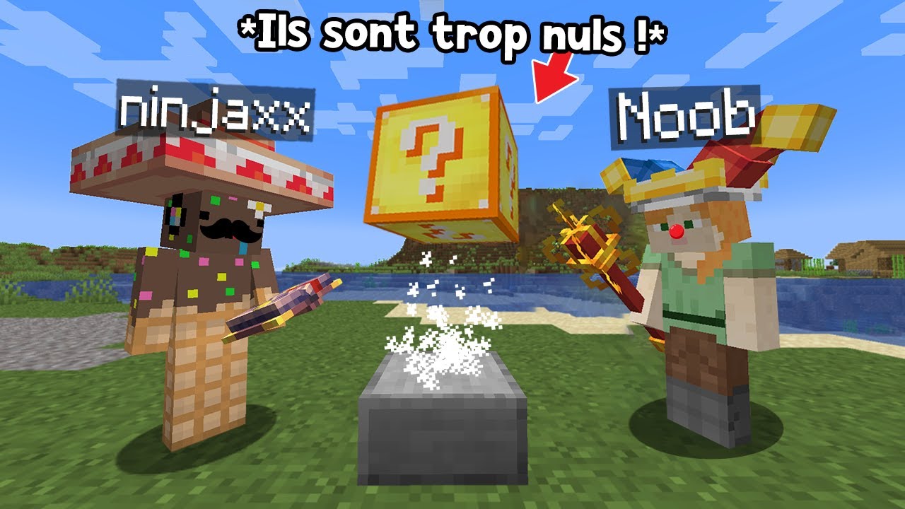 J'ai troll un Noob avec les Pires Lucky Block de Minecraft..