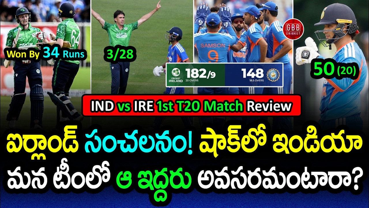 Historic UPSET! 😱 Ireland Shocks Team India | IND vs IRE 1st T20I Review 2026 | GBB Cricket