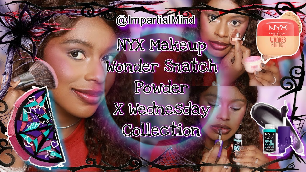 DEMO/REVIEW: ☂️NYX Makeup X Wednesday Collection & The Wonder Snatch Powder