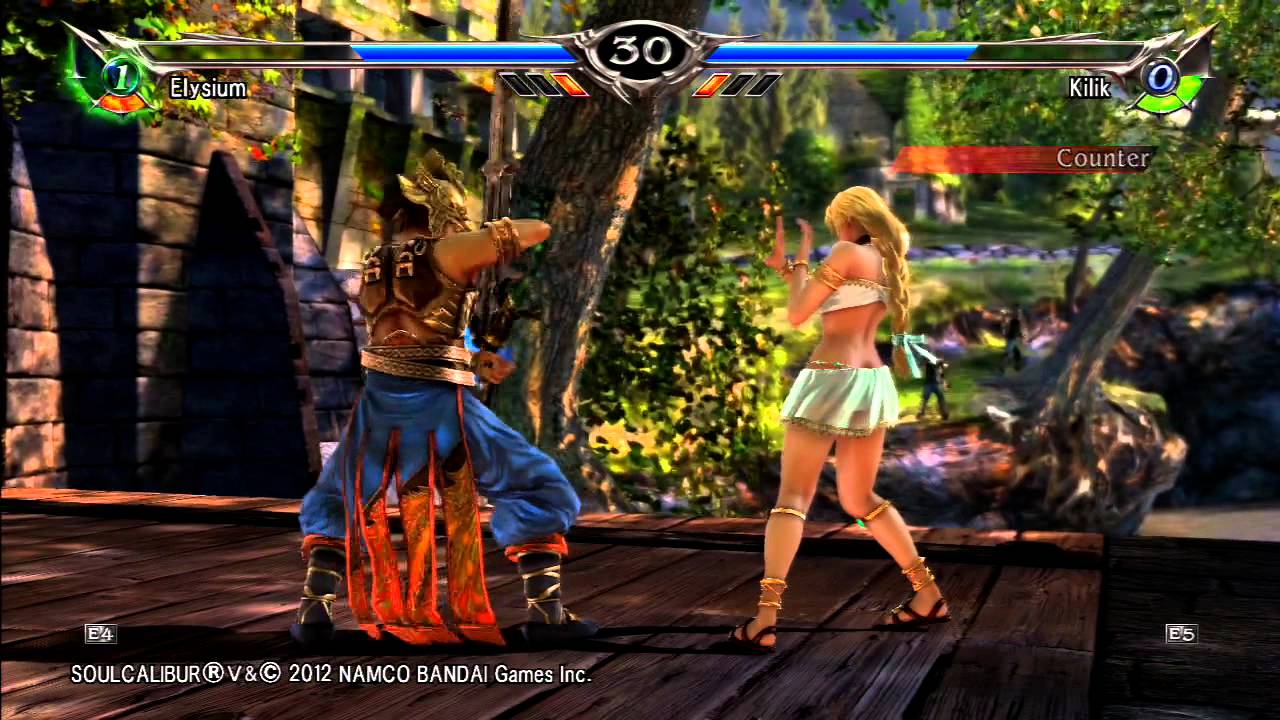 Soulcalibur V - Funny Online Match 1 feat  @SuperiorLarxene (Elysium vs Kilik)