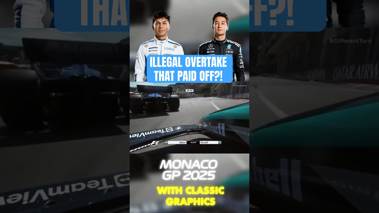 George Russell's ILLEGAL OVERTAKE THAT PAID OFF | 2025 Monaco Grand Prix with Classic Graphics #f1