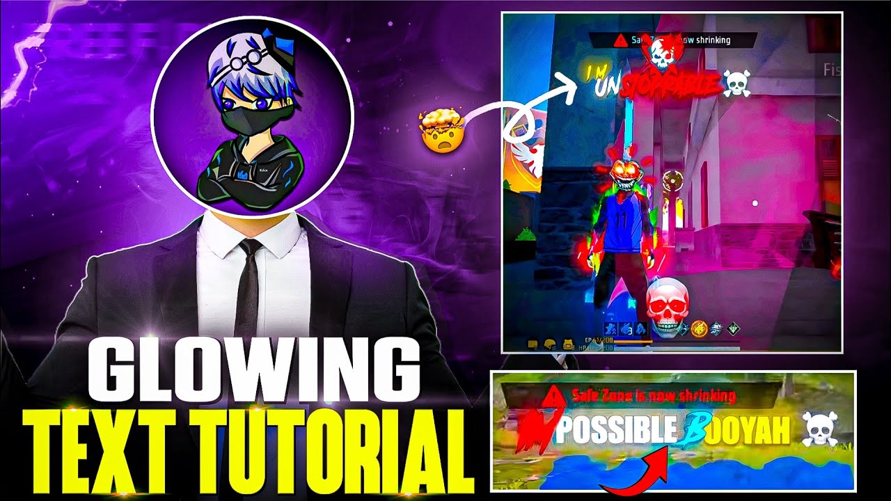 Glowing Text Tutorial Like @BlackHeartFF 🔥✨ Black Heart FF ki tarah editing kaise kare 🤩