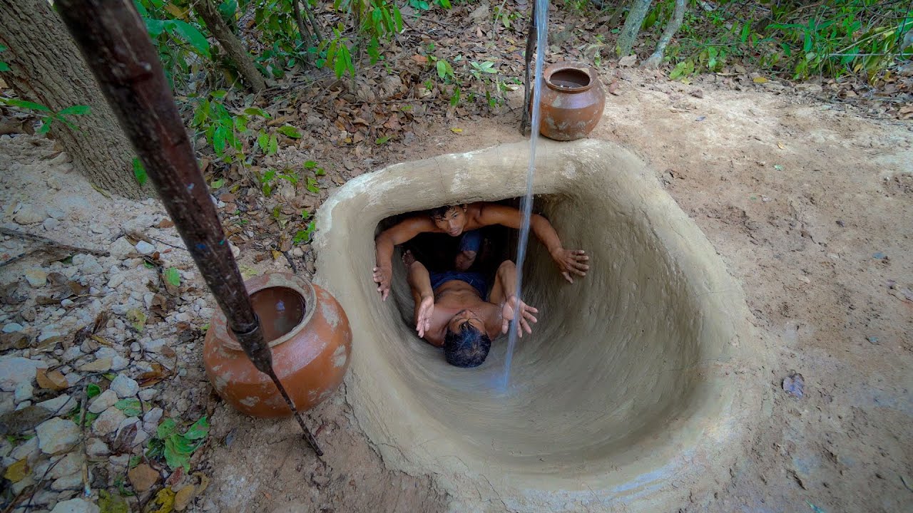 Building The Most Secret Temple Underground With Water Slide To Tunnel Swimming Pool