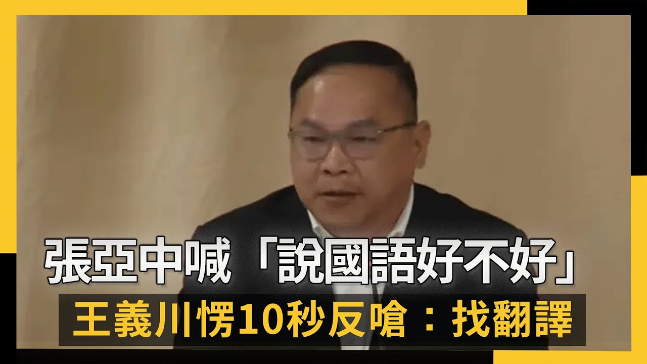 張亞中喊「說國語好不好」王義川愣10秒反嗆：找翻譯｜NOWNEWS #cc字幕 