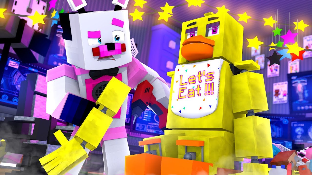 Funtime Freddy Repairs Chica's Party World! Minecraft FNAF Roleplay