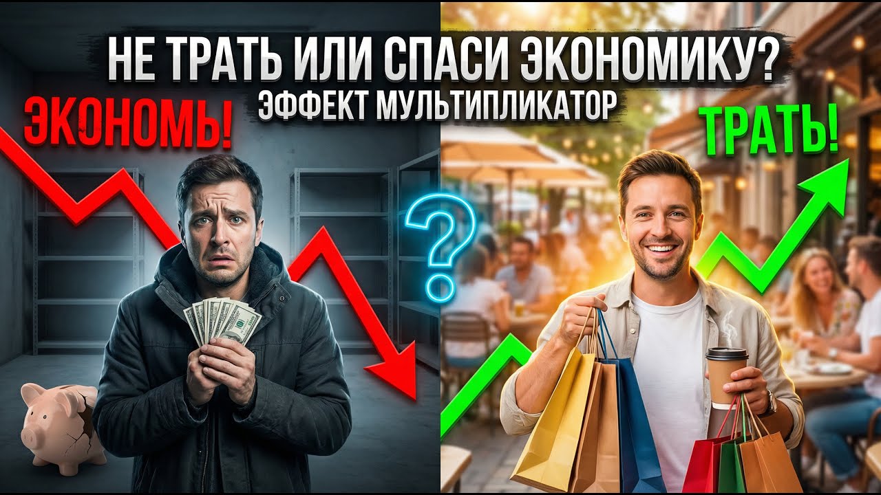 НЕ ТРАТЬ ДЕНЬГИ! Или спаси экономику? Невидимая механика мультипликатора