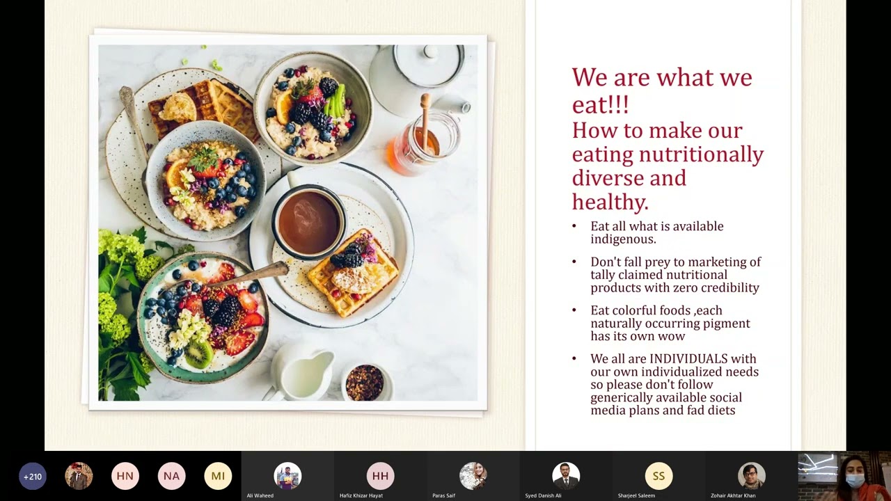 Session with Nutritionist Dr  Ayesha Khan