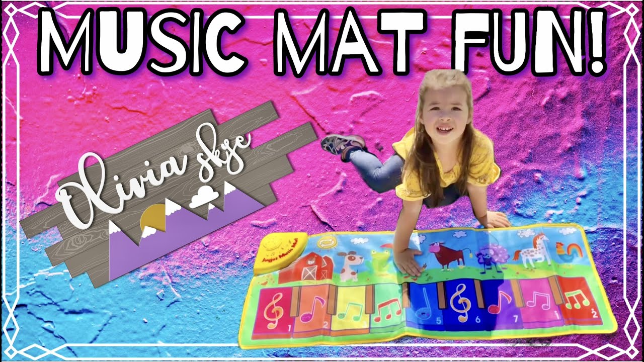 Music Mat Fun! | Floor Piano | Animal Sounds | Unboxing | Olivia Skye plays with a new Music Mat!