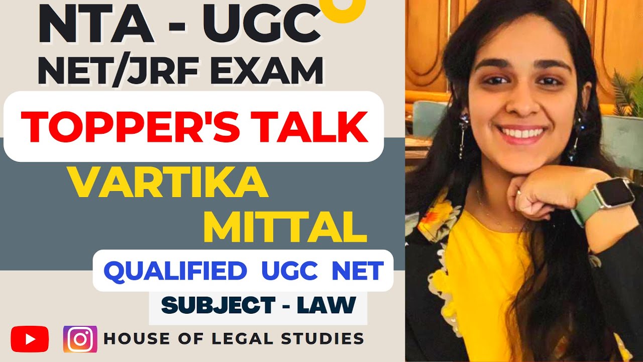 UGC NET EXAM Topper | UGC NET Law Strategy by Vartika Mittal | How to crack UGC NET
