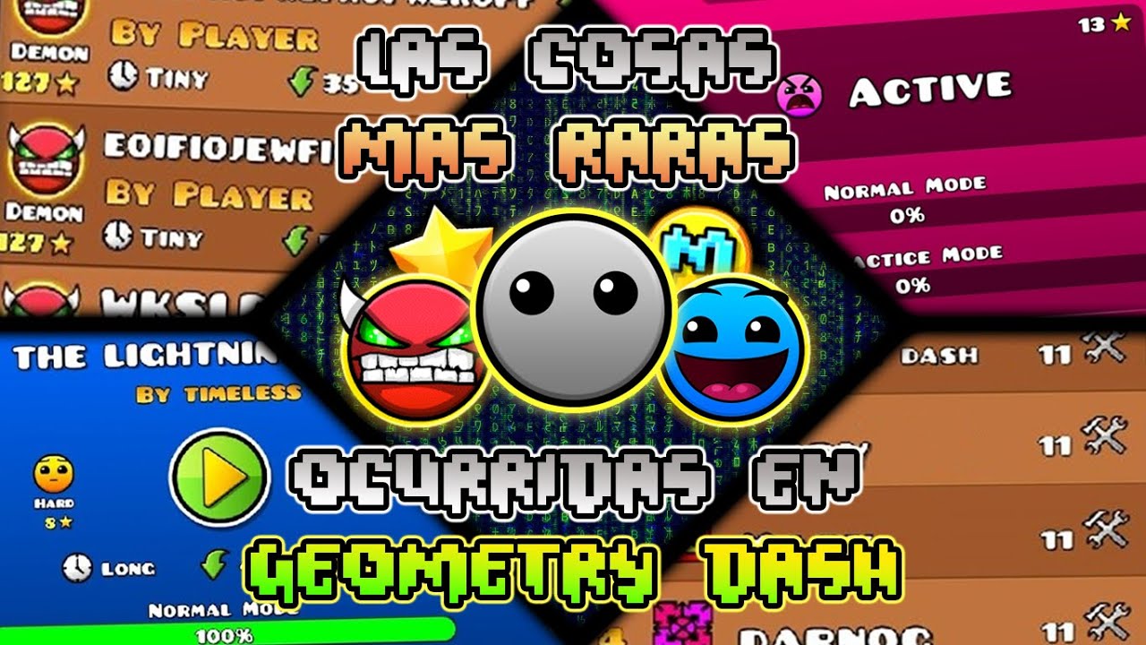 Las cosas MÁS RARAS ocurridas en Geometry Dash