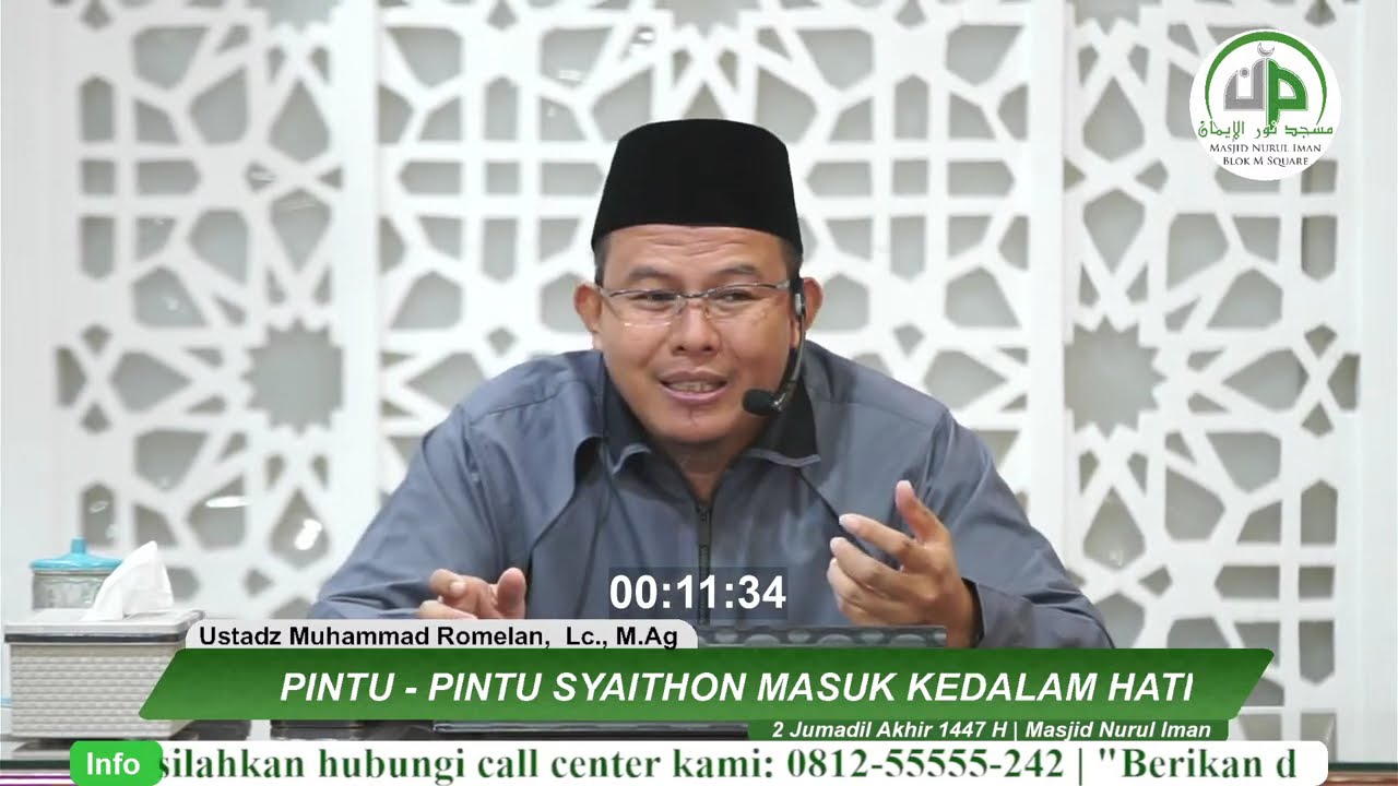 Pintu - Pintu Syaithon Masuk Kedalam Hati - Ustadz Muhammad Romelan,  Lc., M.Ag