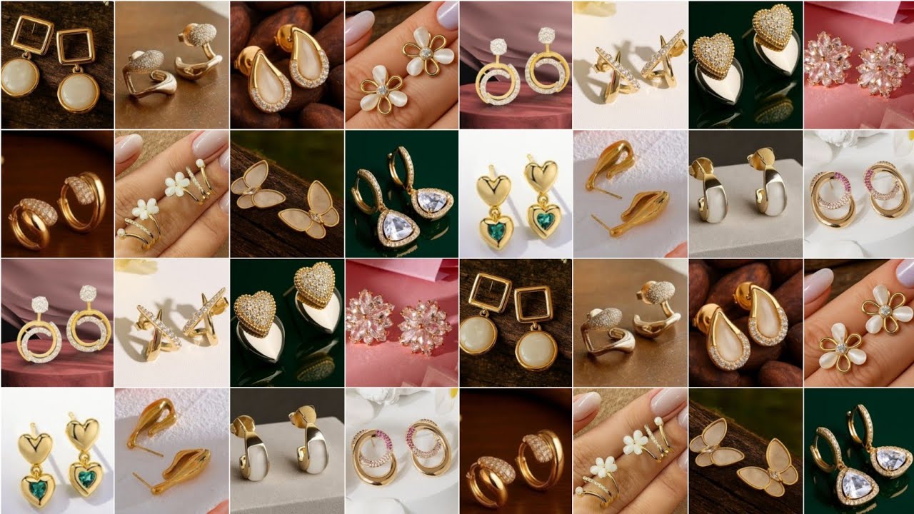 Latest and Beautiful Gold Stud Earrings Design for Ladies ||Daily wear Gold Stud Earring Design 2026