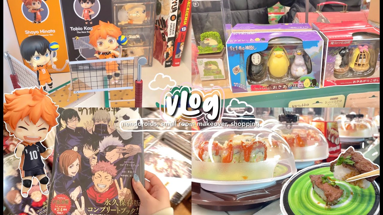 vlog #4: small room makeover, haikyuu nendoroids unboxing, shopping