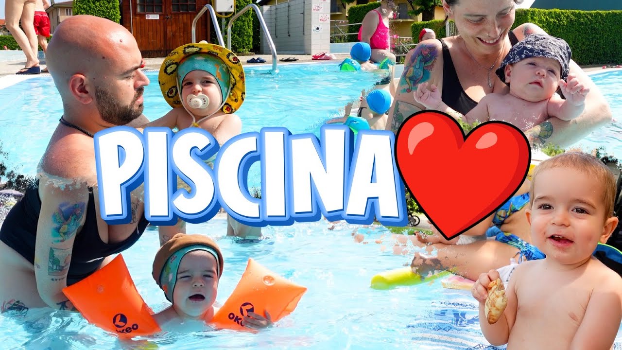 Tobia e Dante in PISCINA per la prima volta ♥️♥️♥️