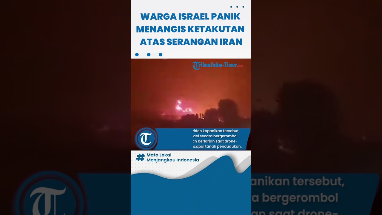 WARGA ISRAEL PANIK MENAGIS KETAKUTAN Saat Drone-drone Iran Hantam Wilayah Israel