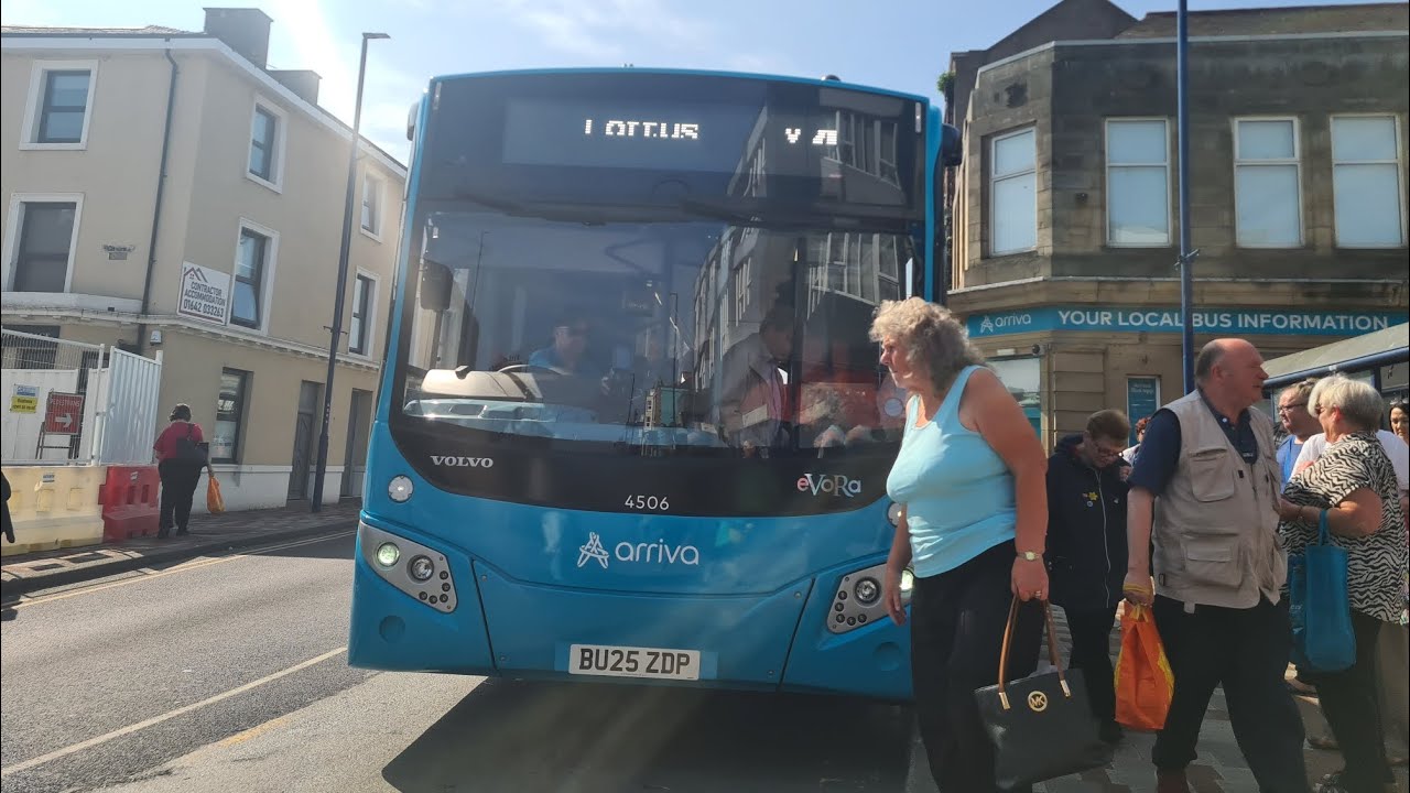 Arriva Redcar Volvo B8RLE MCV Evora 4506 BU25ZDP operating the X4 to Whitby