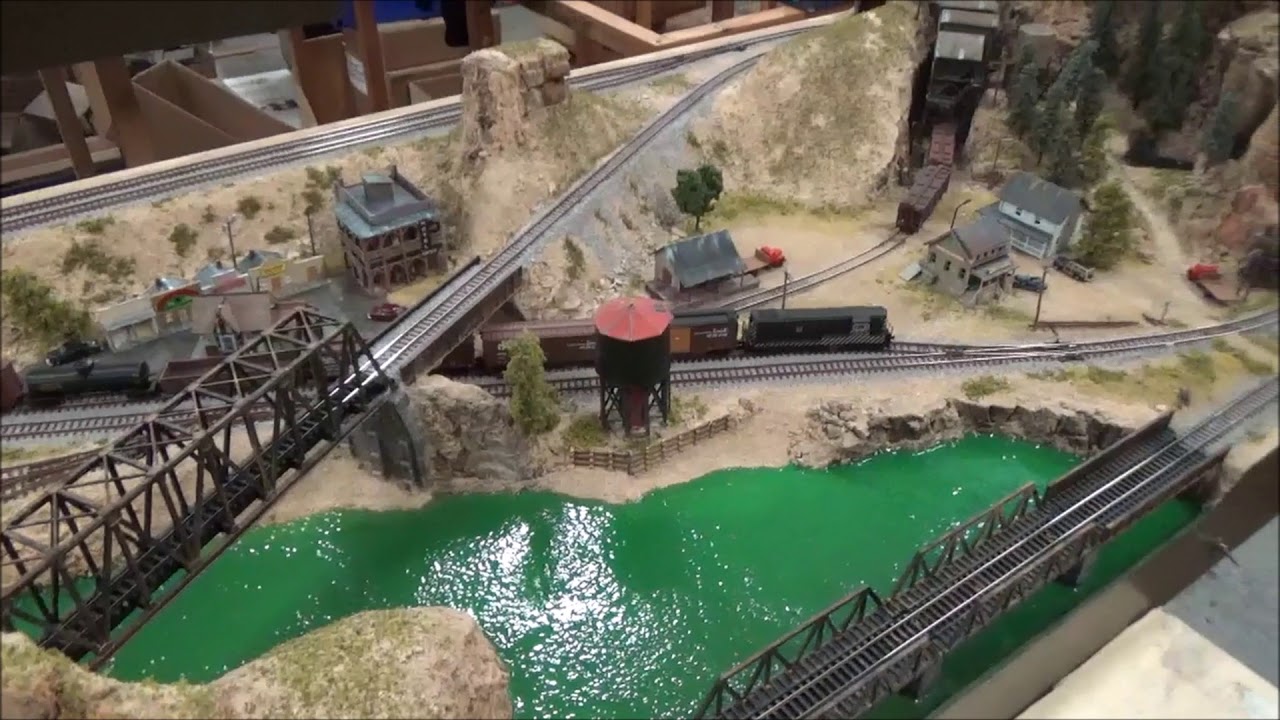N scale model train layout