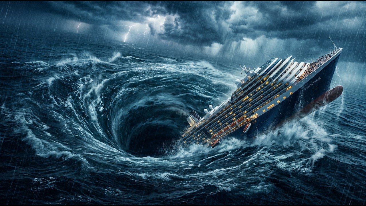 Luxury Cruise Ship Pulled Into a Giant Maelstrom | Realistic Maritime Disaster Simulation (4K)