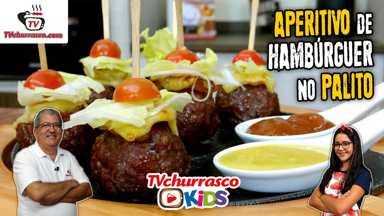 Como Fazer Aperitivo de Hambúrguer no Palito - Tv Churrasco