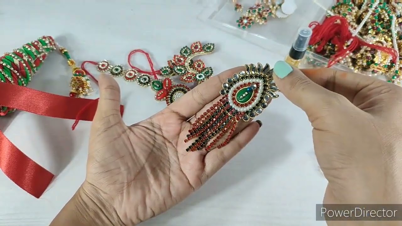 मैंने क्या क्या ज्वैलरी बनाई थीं जन्माष्टमी पर अपने ठाकुर जी और राधा रानी के लिए