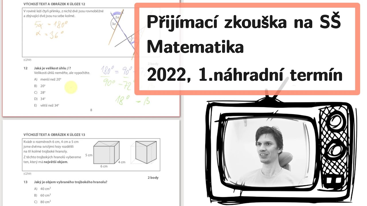 Matematika: Přijímací zkoušky na SŠ, 2022, 1. náhradní termín