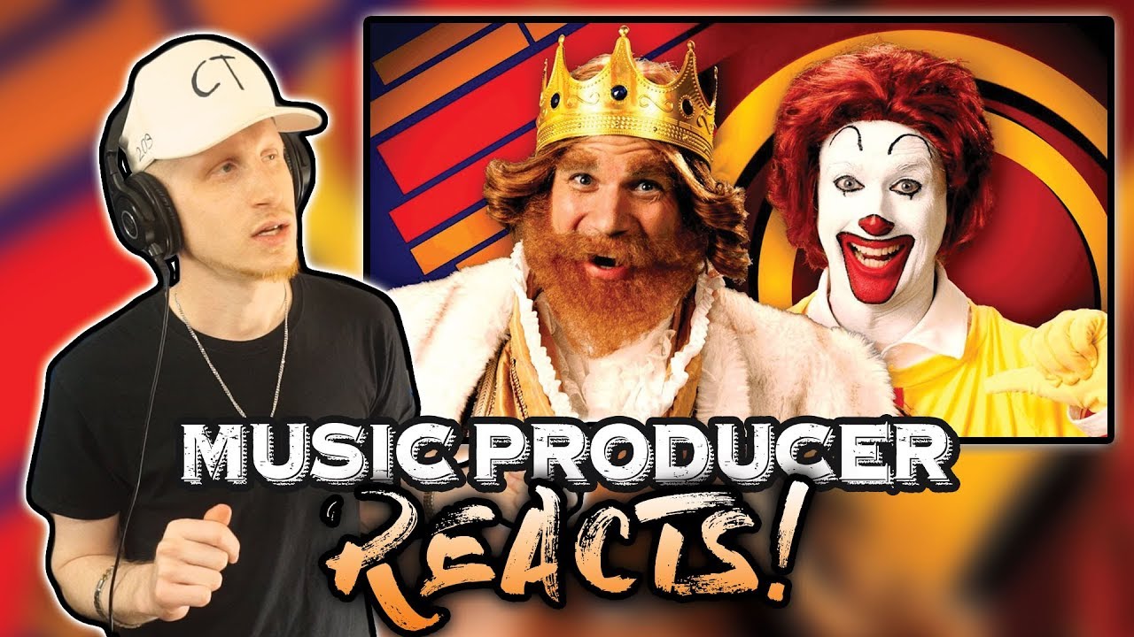 Music Producer Reacts to Ronald McDonald vs The Burger King (Epic Rap Battles of History)