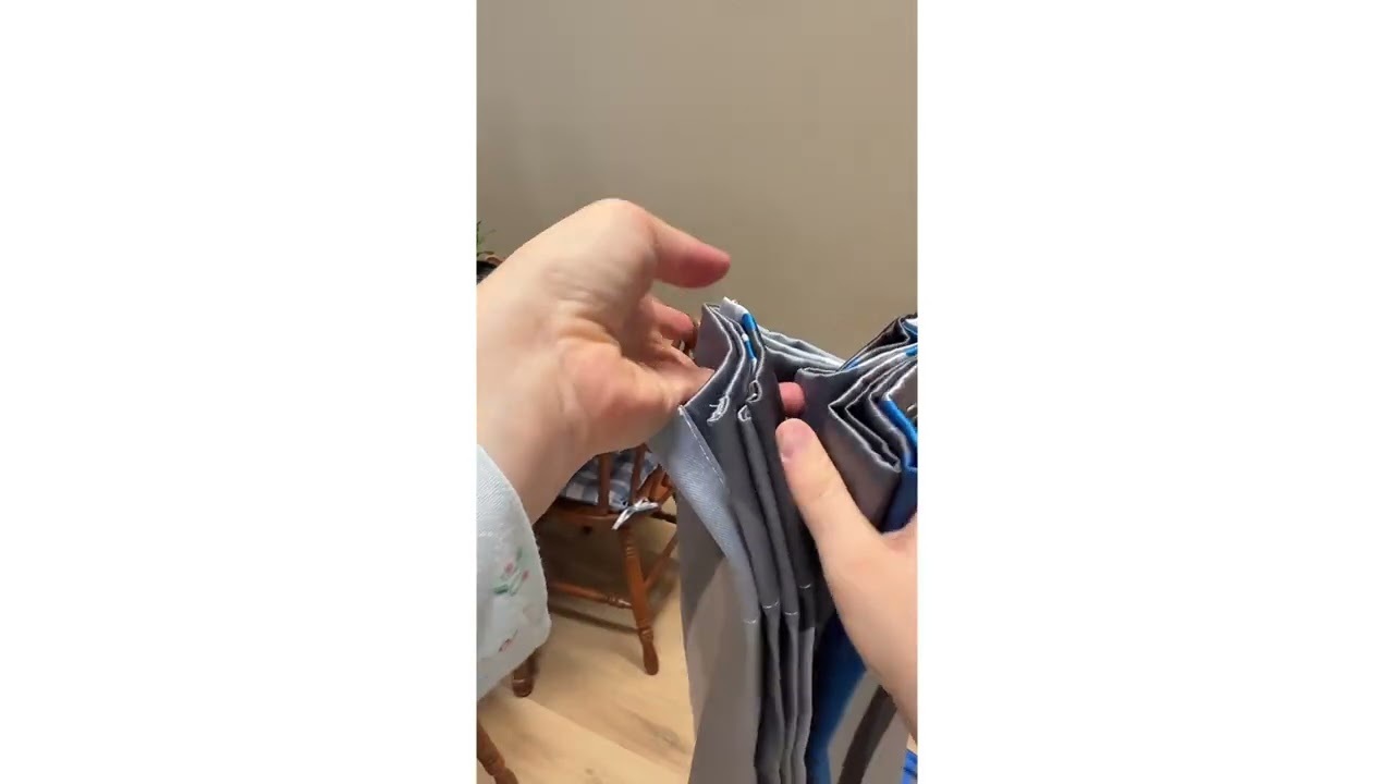 Black and Blue Blackout Curtains