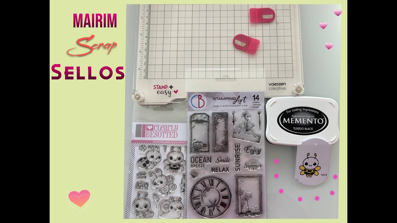 Scrap, TABLA estampación, SELLOS, rotuladores PROMAKER, FACIL de usar. como ESTAMPAR sellos. Mairim