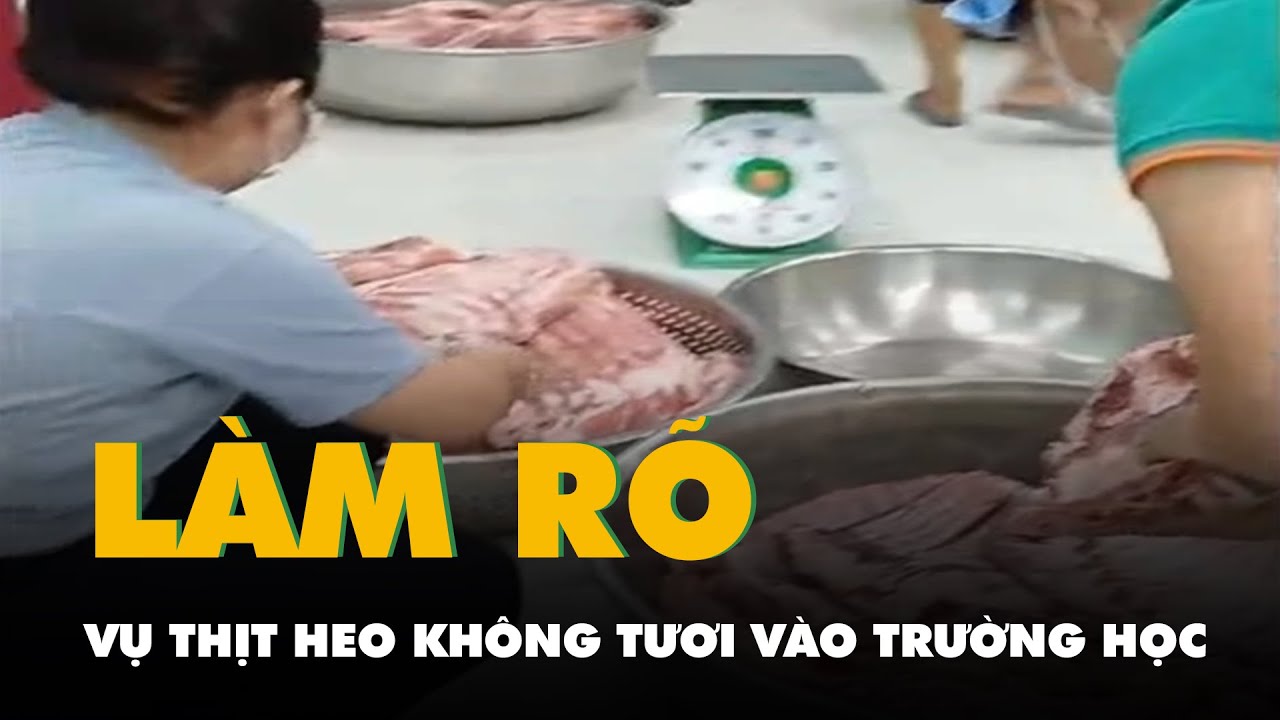 Làm rõ vụ thịt heo không tươi vào trường tiểu học ở TP.HCM
