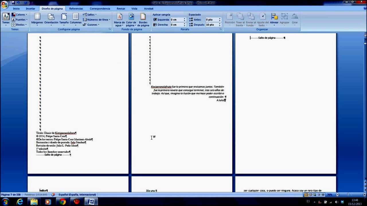 Maquetación con Word 1. Primeras páginas e índice