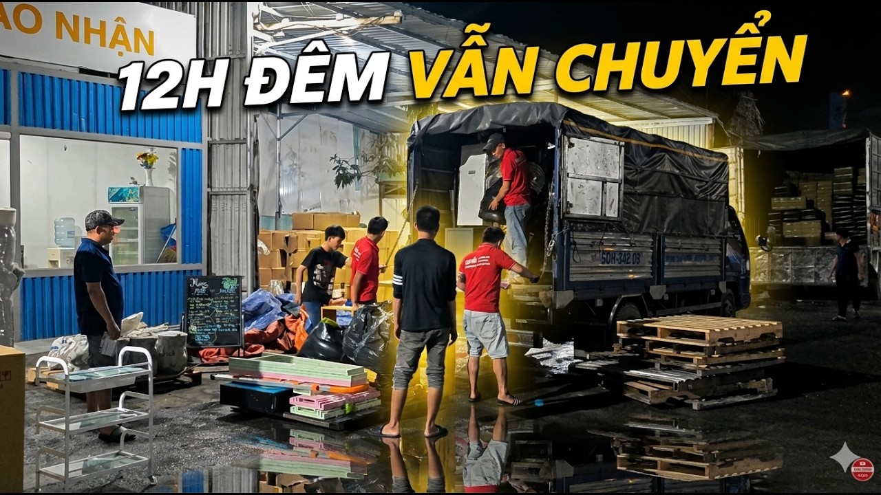 Tôi đã 2 ngày ở kho hàng trải nghiệm nhà container, bãi xe tải vận chuyển hàng hoá.