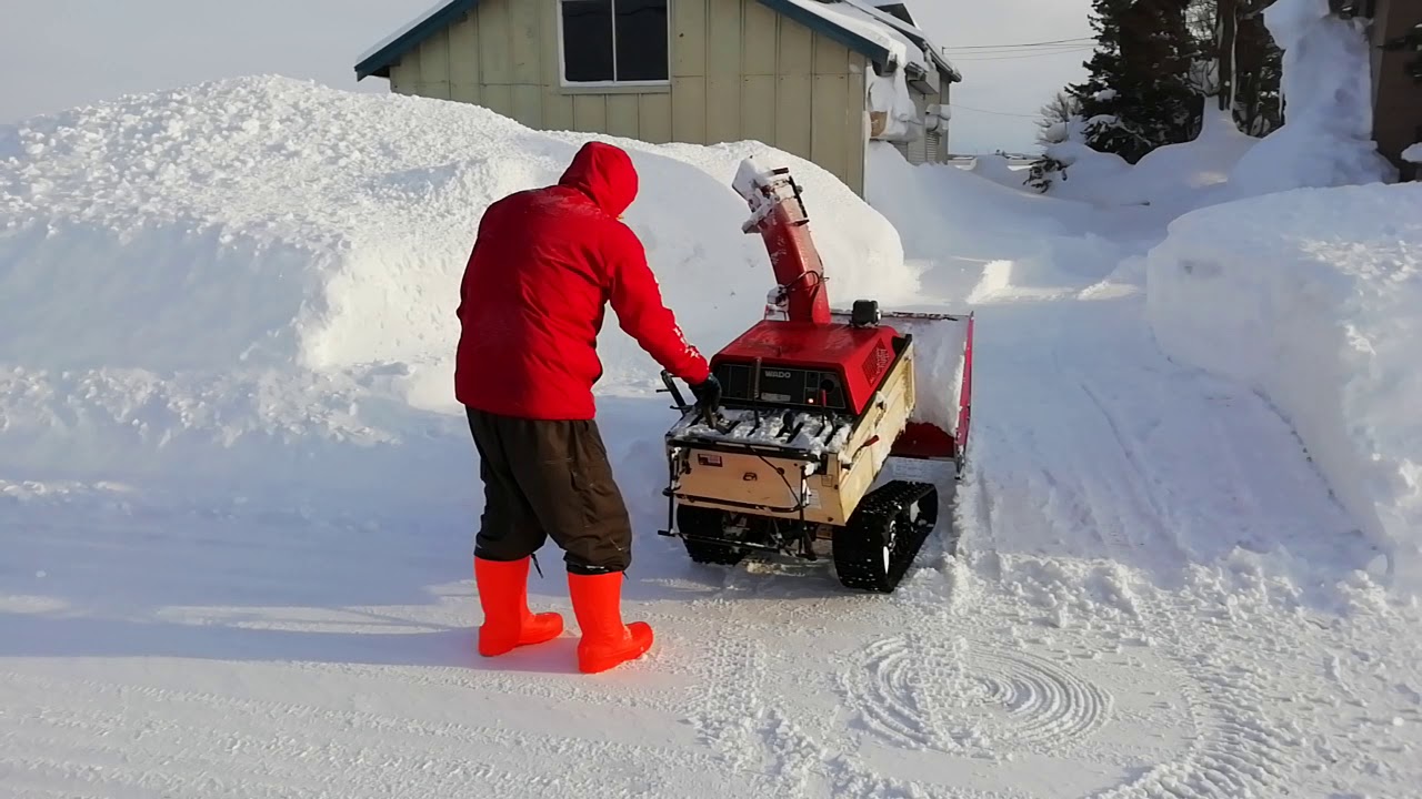【除雪】北海道の除雪　＃ワドー　＃除雪 ＃WADO  ＃Yanmar  ＃HONDA ＃除雪機　＃4時間除雪　＃北海道　     ＃自撮り　＃ヤンマー　ディーゼル　snow blowe