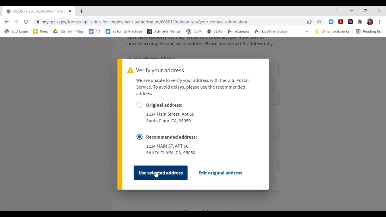 SCU ISS: STEM OPT Extension Filing Walkthrough
