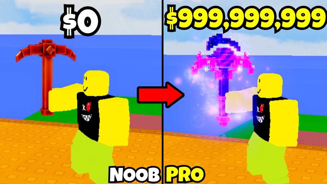 Went from Noob to God in Break a Lucky Block Noob to Pro!
