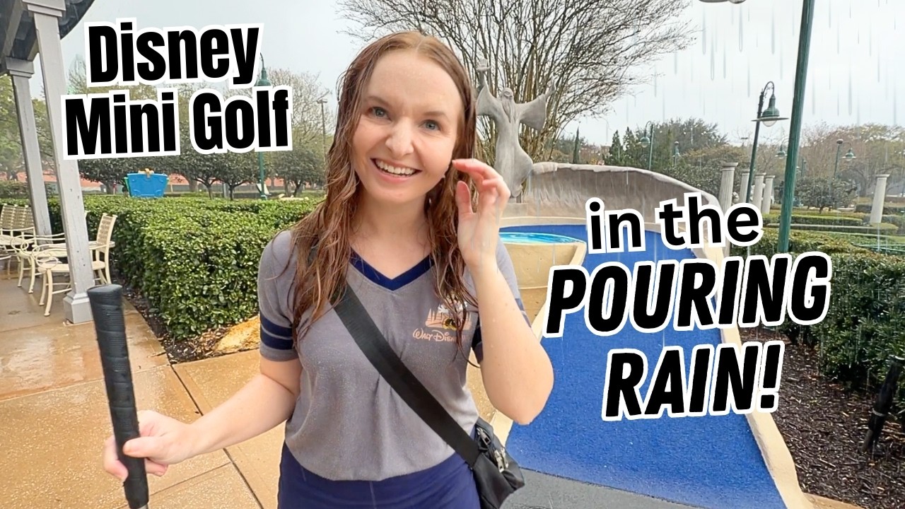 POURING Rain on Disney World Mini Golf! 🌧️⛳ Did We Finish the Game?