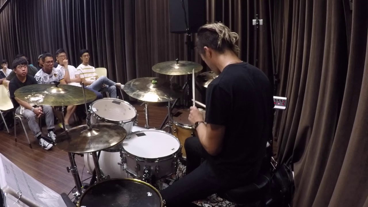 Brendan Buckley drum solo #1 Singapore master class 5/9/19