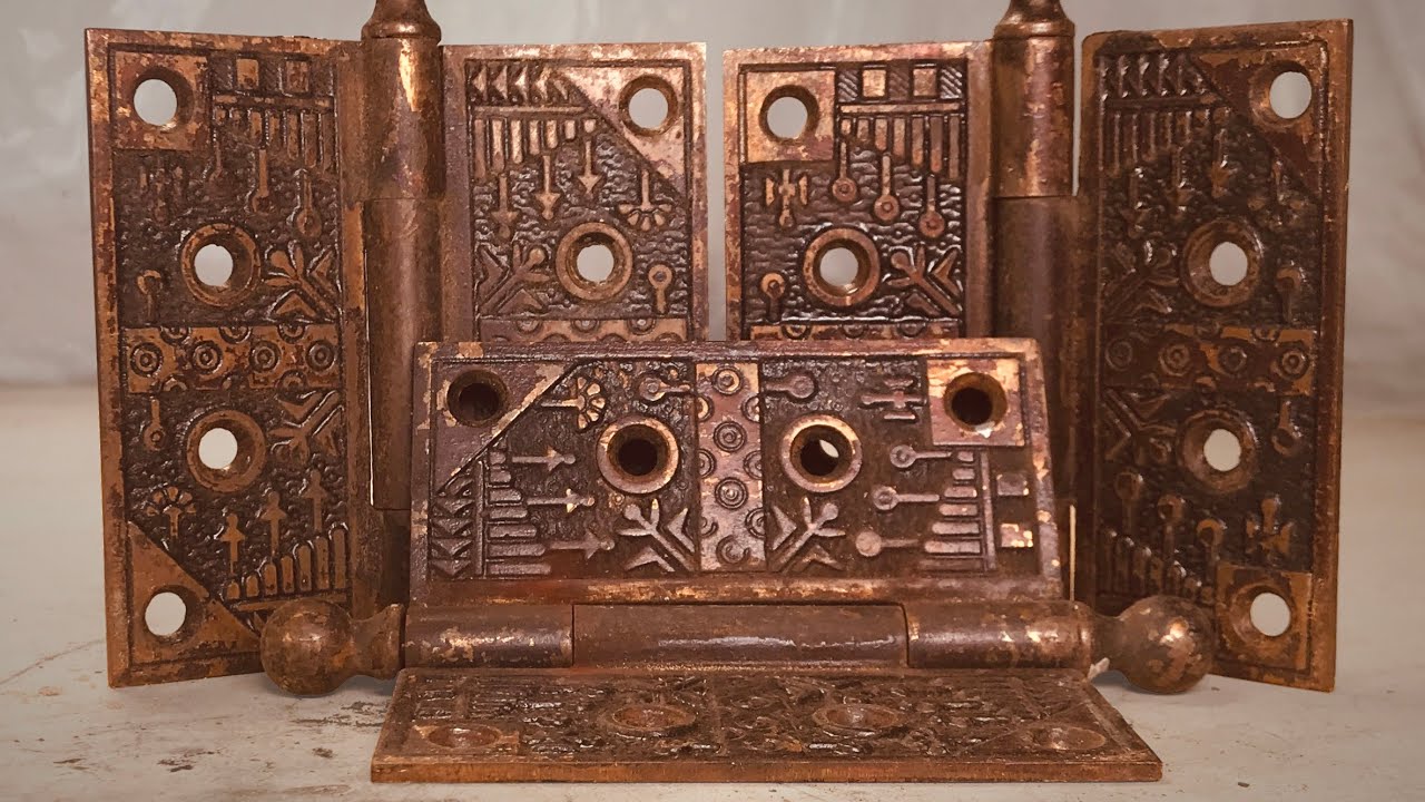 Rusty Ornate 1890s Hinges Restoration | Random Restoration