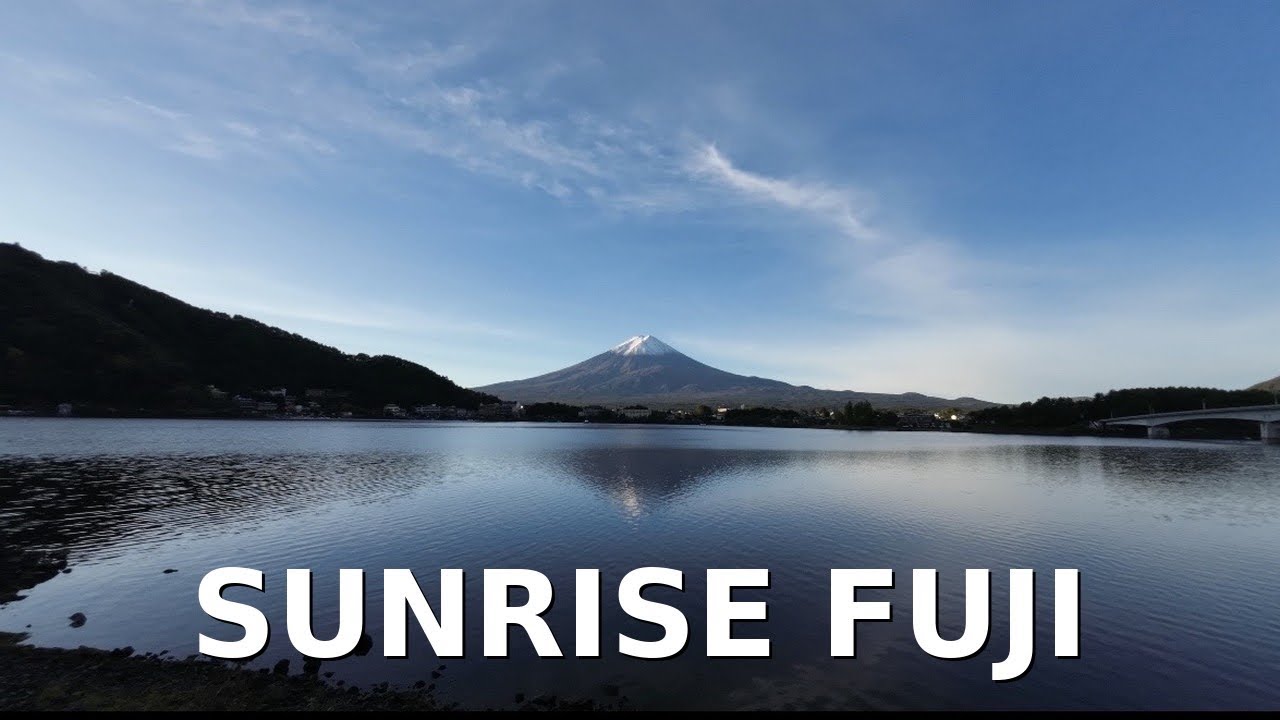 A Day in Japan: Sunrise Drive at Mt. Fuji & Lake Kawaguchi | 4K