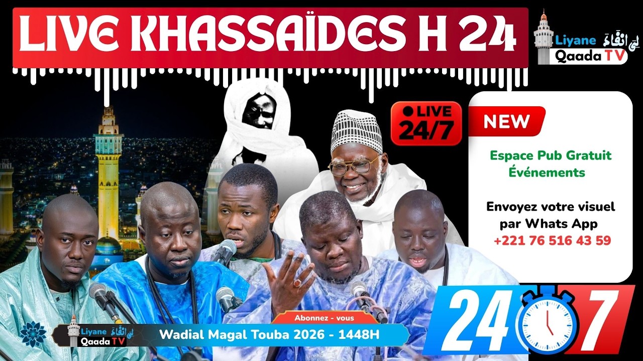 🔴[24/7] KHASSAÏDES NON-STOP | Mélodies de Touba - Hizbou Tarkhiya | Direct 2026