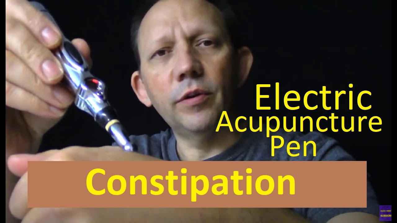 Electric acupuncture pen and constipation points