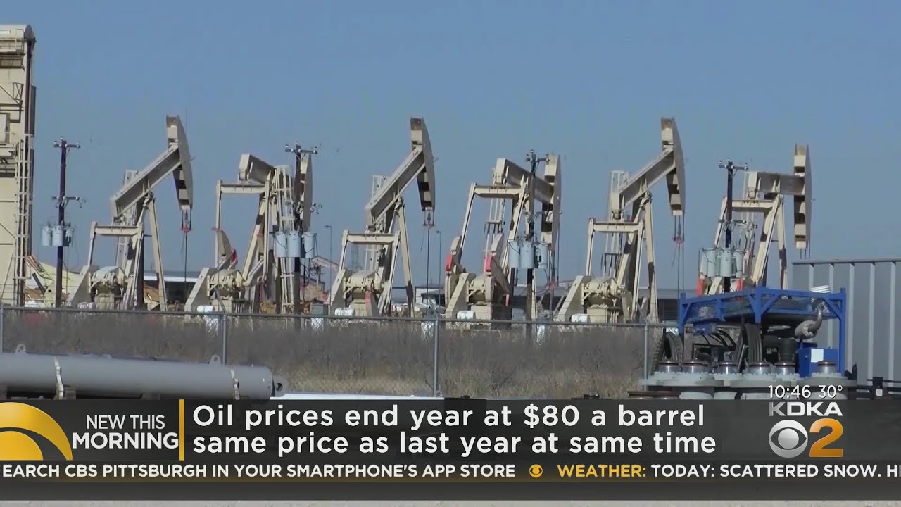Oil prices end 2022 at $80 a barrel
