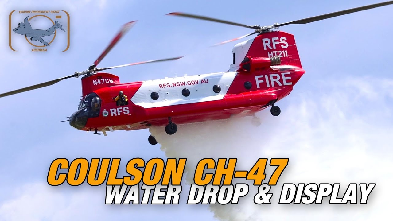 Coulson CH-47 Chinook Helicopter - Water Drop and Display - RAAF Richmond Air Show 2025