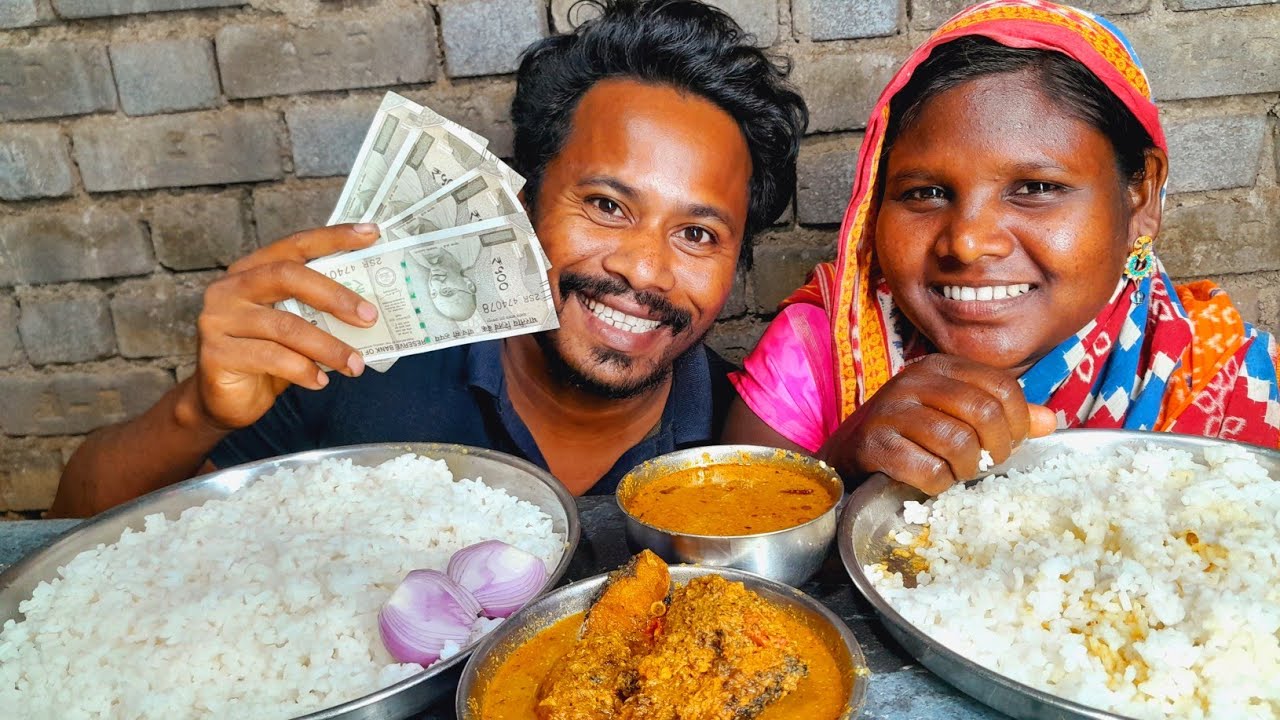 Eating Competition|Fish Curry|Eating Show,Village Cooking|Village Eating Indian,Eating Challenge