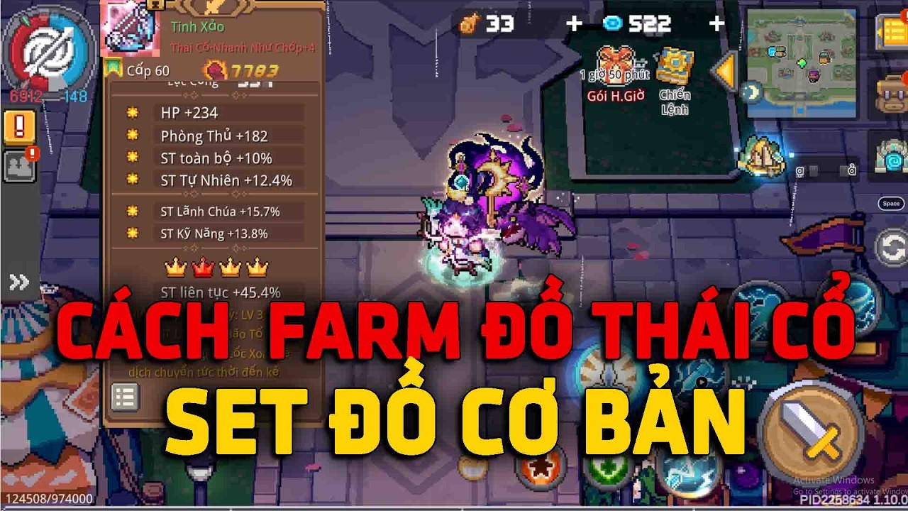 Cách Farm Đồ THÁI CỔ  Set Đồ Khởi Đầu mùa SS6 Soul Knight Prequel